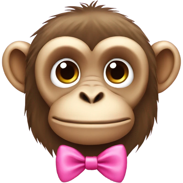 monkey with pink bow emoji