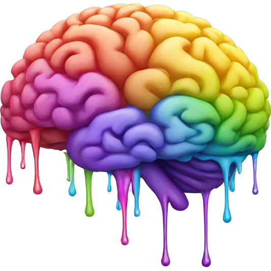 Rainbow splash brain emoji