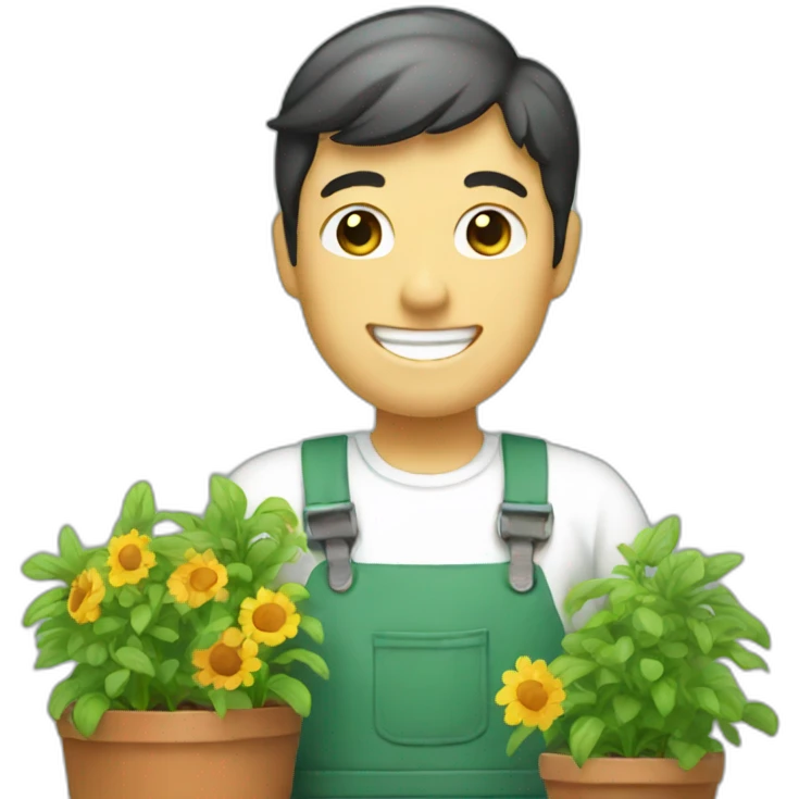 happy gardener no face emoji