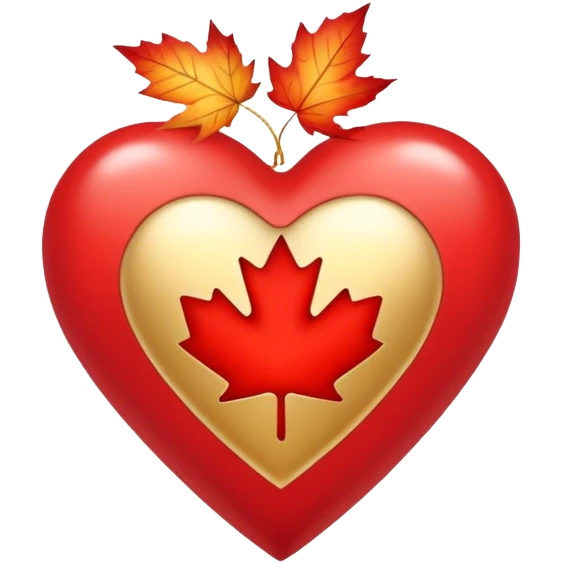 Heart with a maple leaf  emoji