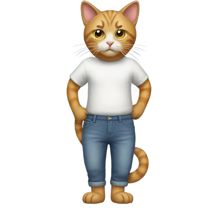 cat with pants  emoji