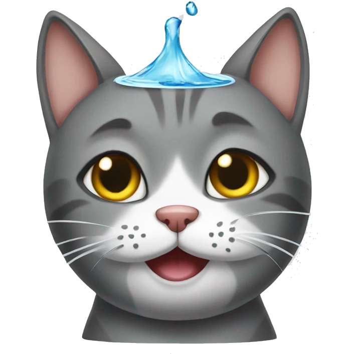 Cat drink water emoji