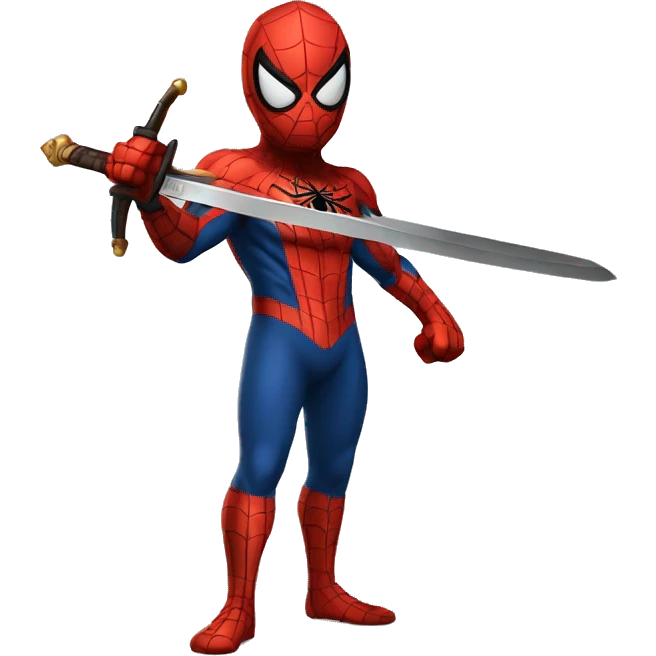 King Spider-man with a sword emoji