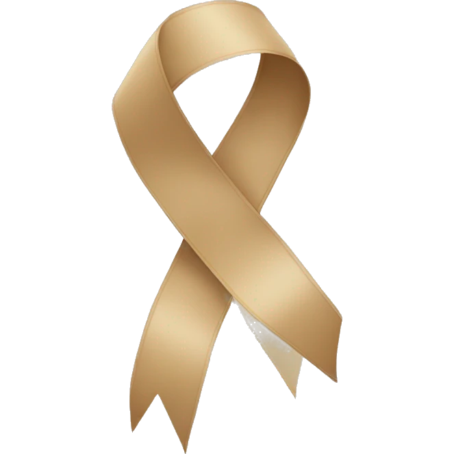 Beige ribbon emoji