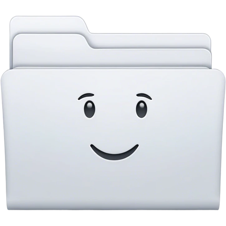 Minimal folder with papers emoji