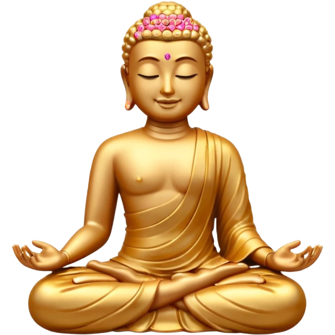 Buddha statue emoji modeled off the meditate emoji but Buddha themed emoji