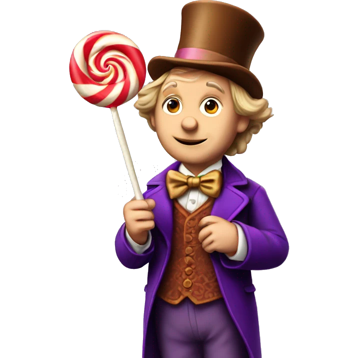 Willy wonka holding a lollipop  emoji