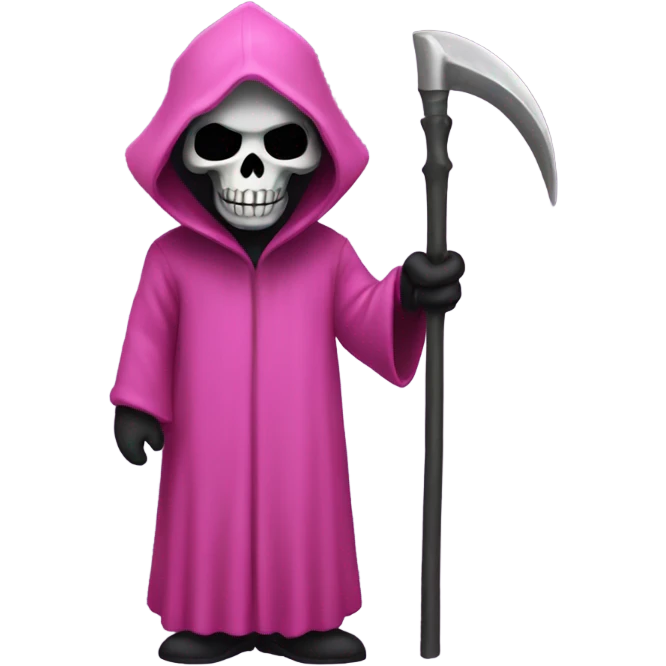 Pink grim reaper emoji
