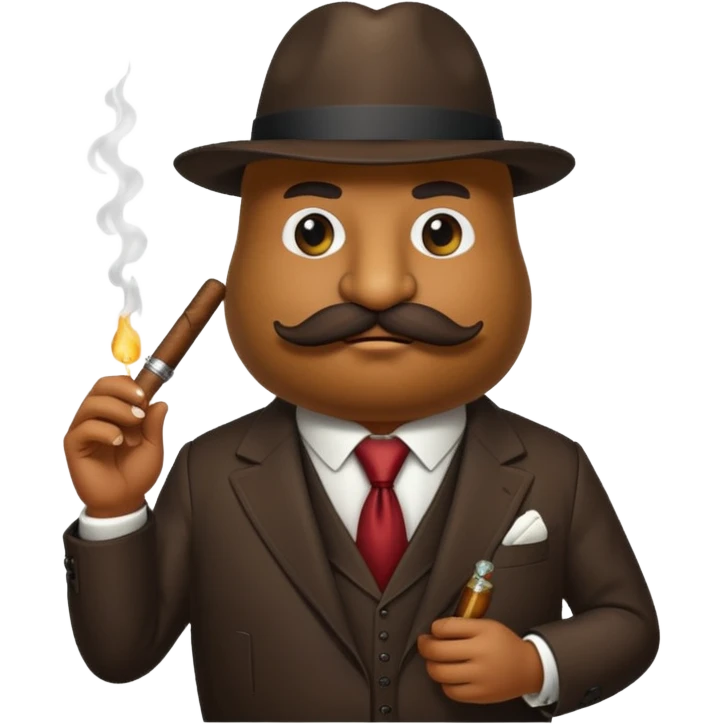 birne verkleidet als mafia boss mit geischt  emoji