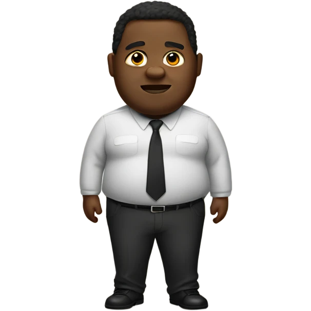 Fat black guy emoji