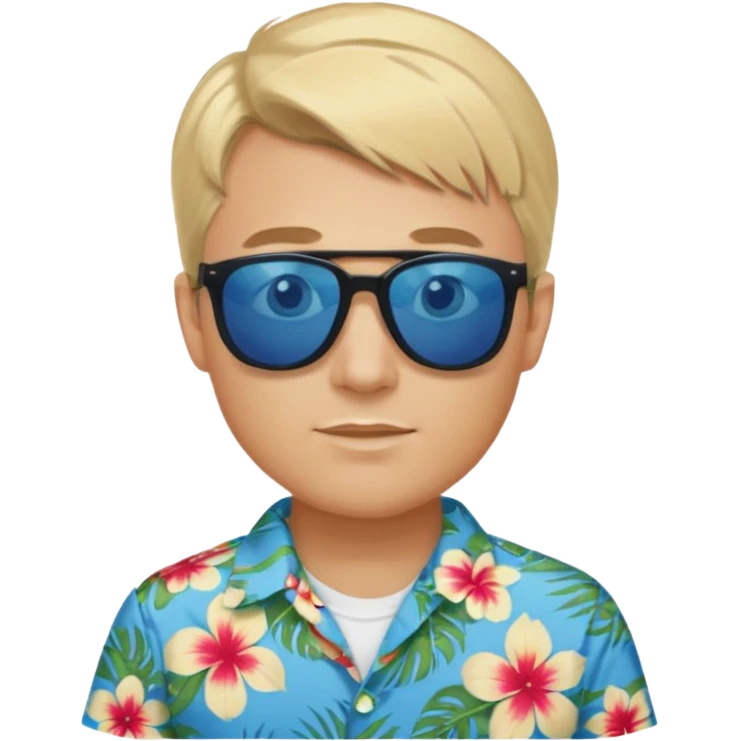 Charlie kirk with blonde hair and Blue eyes on epstein island but make hi really look like Charlie kirk emoji