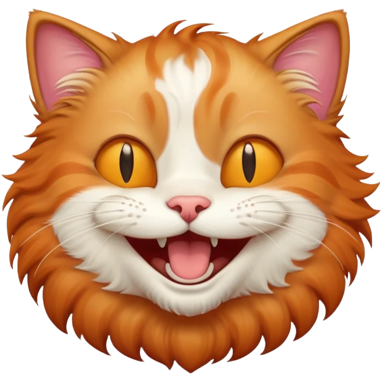 Funny laughing cat emoji
