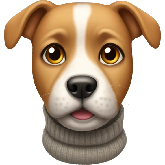 Dog wearing a sweater  emoji