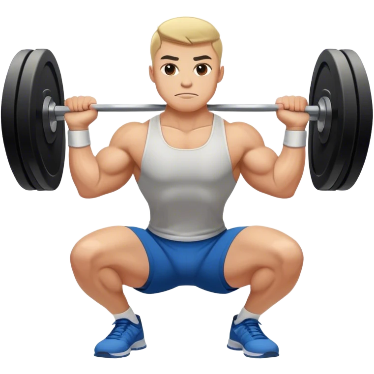 champion athlete weighted squats emoji