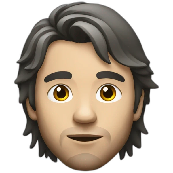Orelsan with white streak emoji