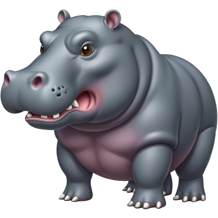 angry hippopotomas full body emoji