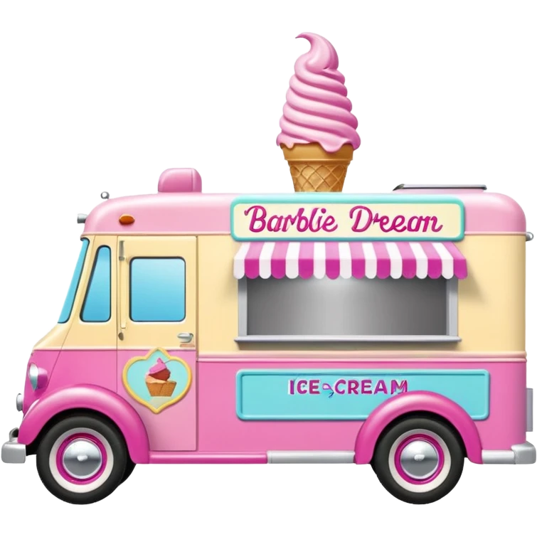 Barbie’s 1937 expandable ice cream dream house food truck  emoji