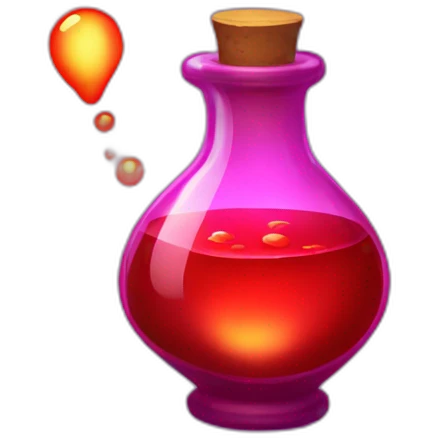 Red glowing potion emoji