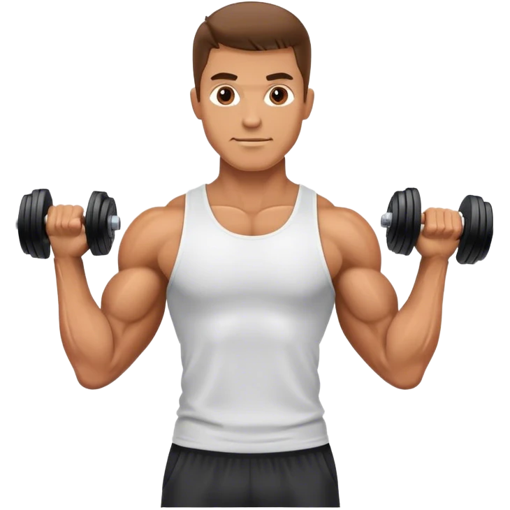 man holding dumbbells emoji