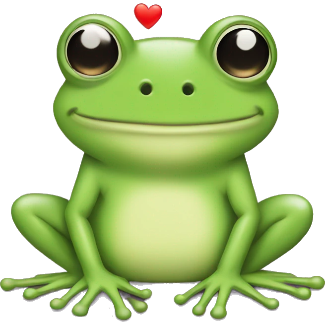 frog with hearts emoji