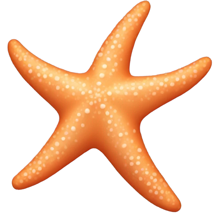 Pastel orange starfish emoji