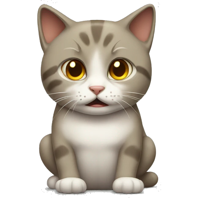 The pleading cat emoji