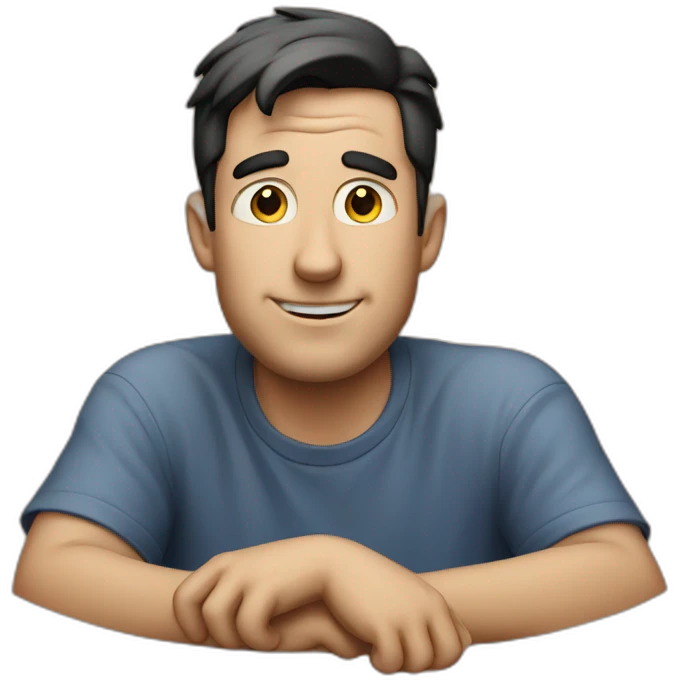 White Male Wearing Mickey Ears Watching Something emoji