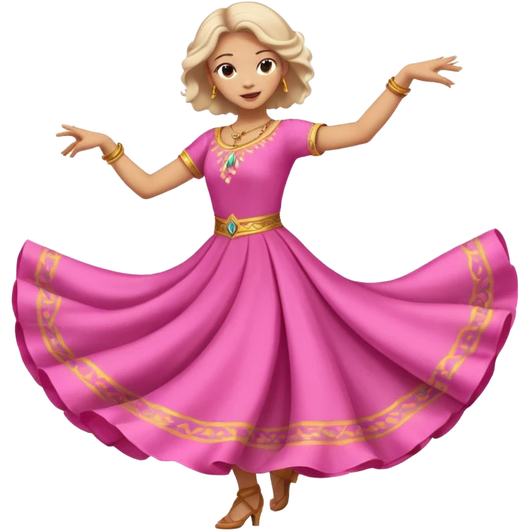 Bailarina rosada pero no de valet sino de bailes culturales emoji