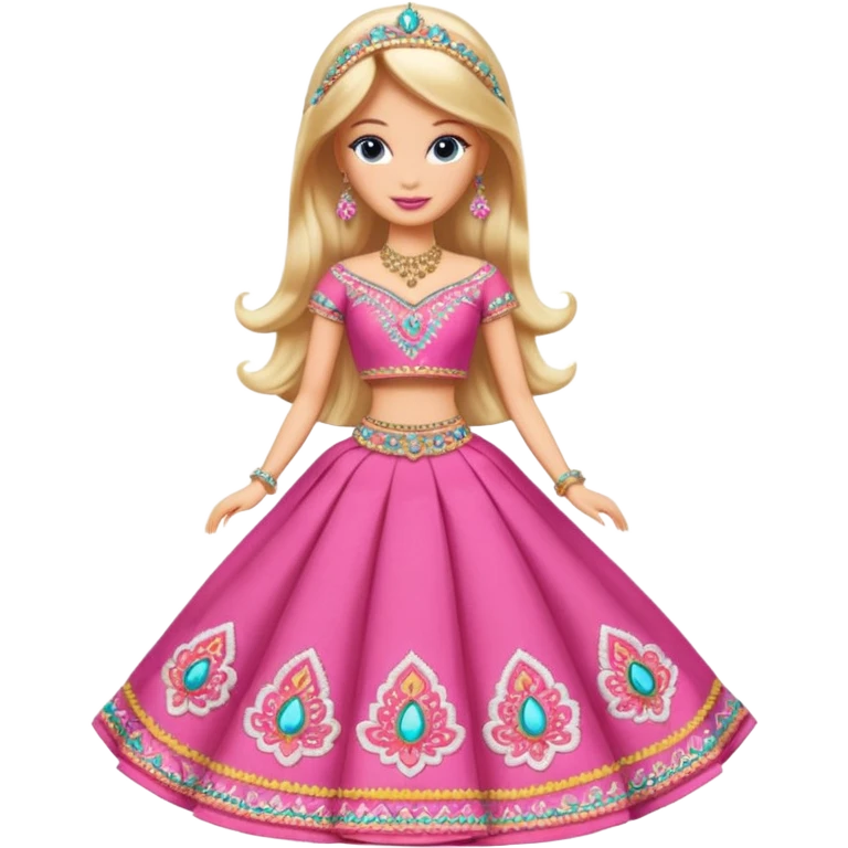 Barbie wearing lehnga emoji
