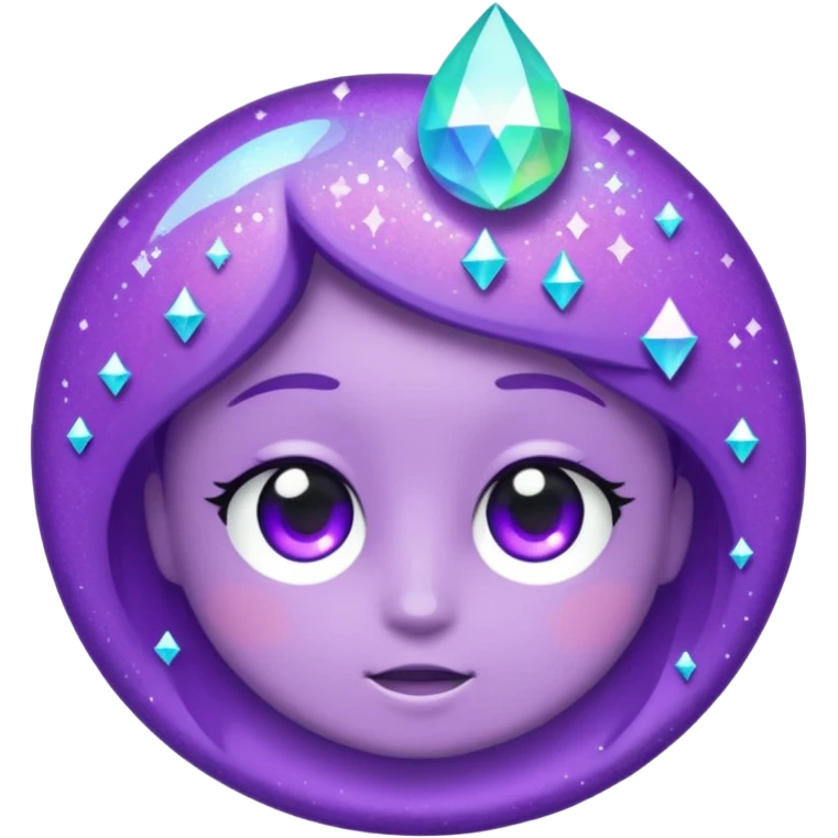 Glitter purple and cian like emoji