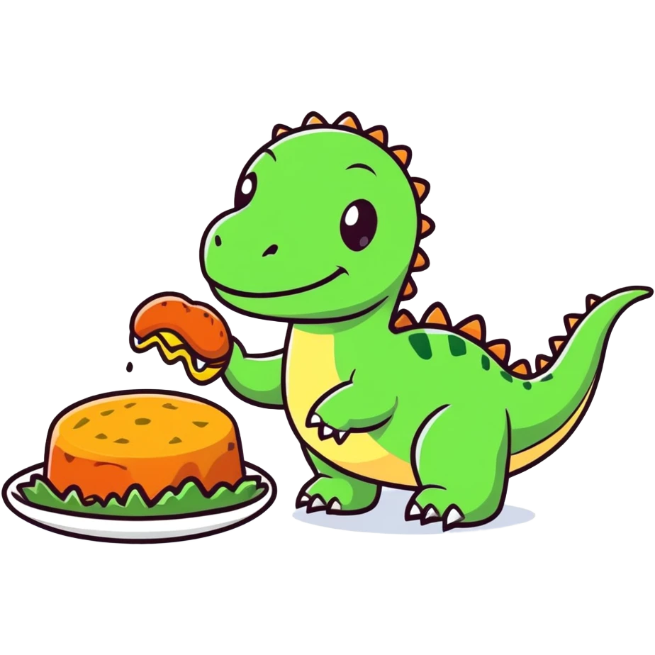 Dino eating dino emoji