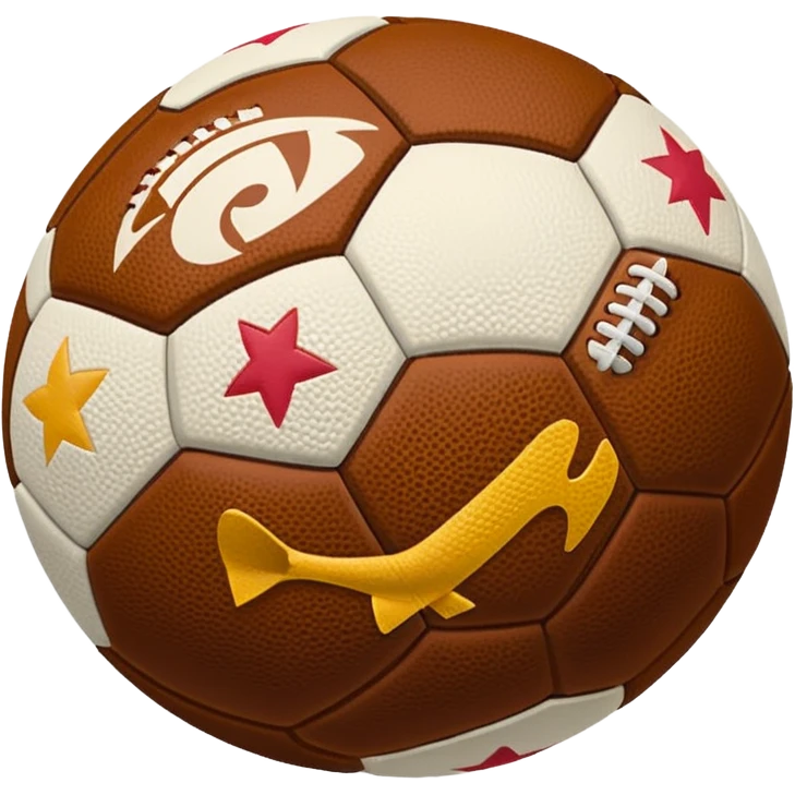 create an icon of a traditional football - it should be inspired by airbnb icons emoji