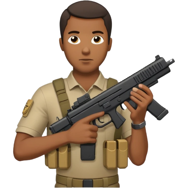 black man with a Glock and Kriss Vector mag emoji
