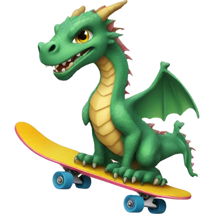 A dragon on a skateboard  emoji