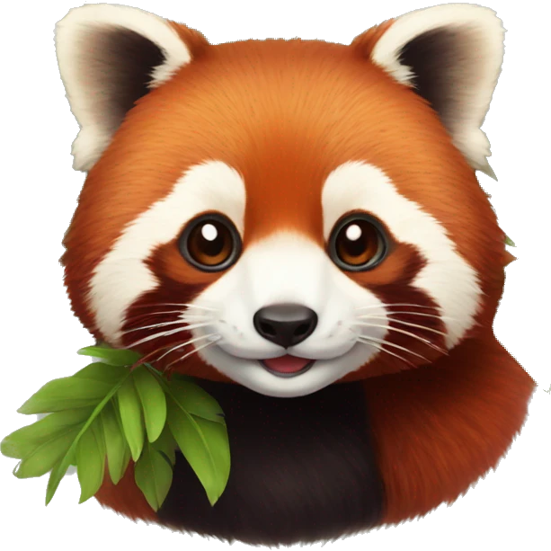 Red panda with a flower emoji