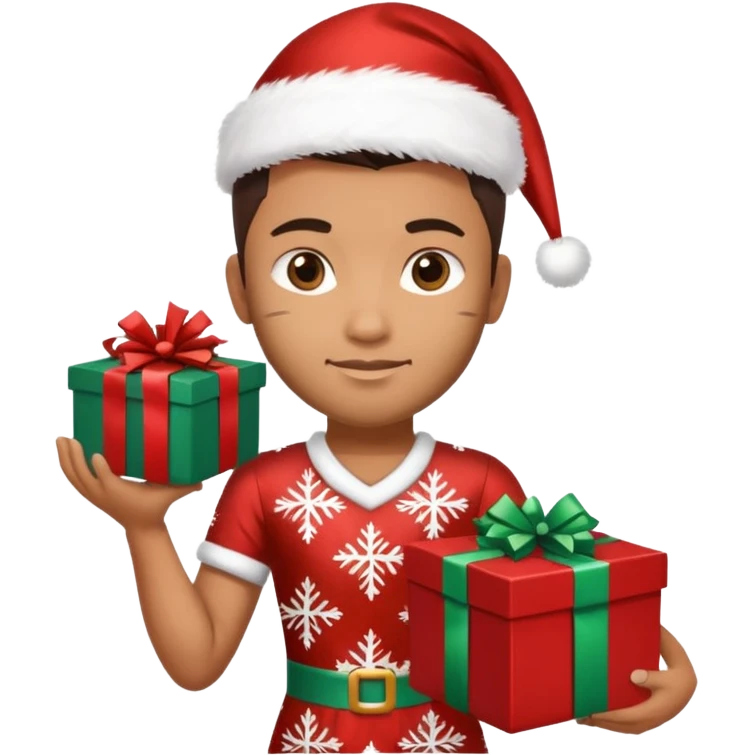 Indian cricket player pant Christmas dress with gift box that gift box front side print Brisbane heat today loss emoji