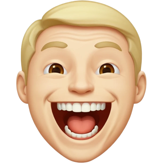 man laugh her mouth wide open emoji