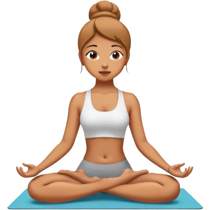 Girl doing yoga emoji