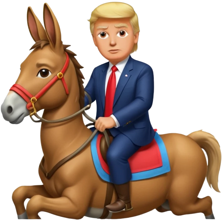ترامپ سوار بر خر  emoji