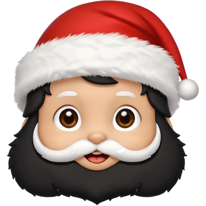 miniature black pinmcher in santa aht emoji