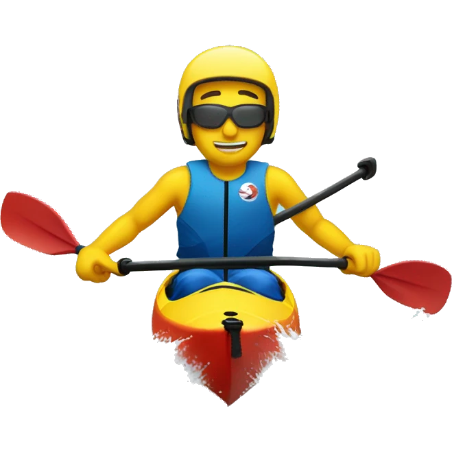 Kayak slalom emoji