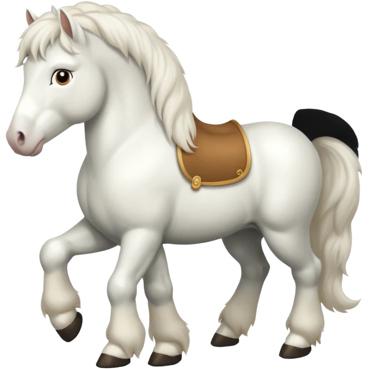 White shire horse emoji