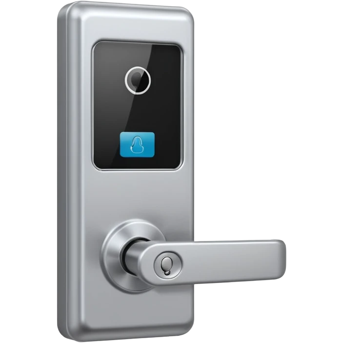 Electronic Door Lock System with card insert only screen no key hole emoji