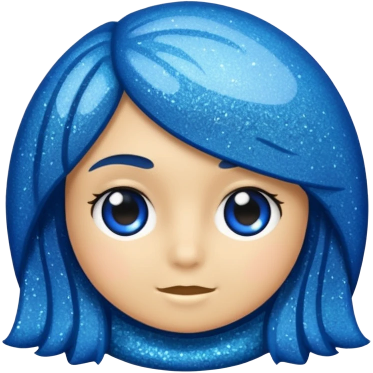 glitter azul-marinho tubarão emoji