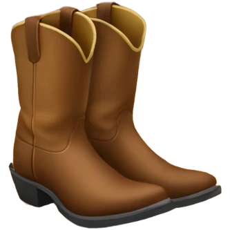 barn where cowboy boots stay emoji