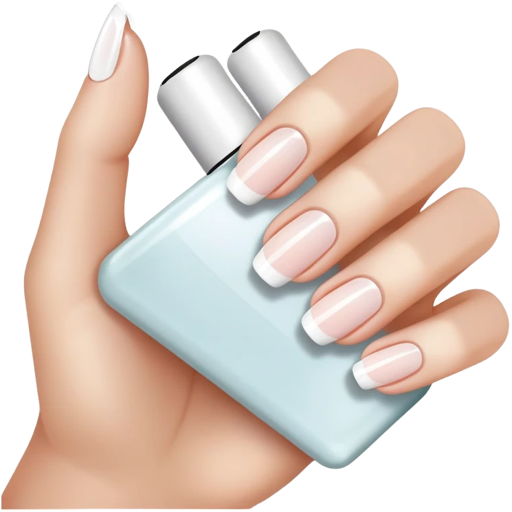 french tip manicure emoji