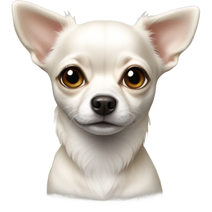 white realistic chihua emoji
