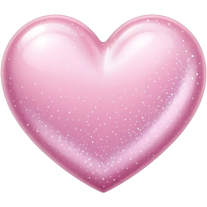 pastel pink heart with glitters emoji