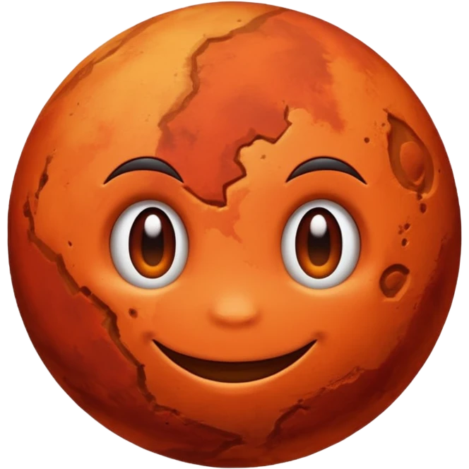 mars planet smiling anime emoji