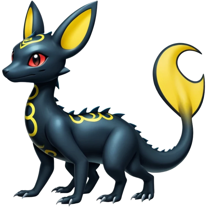 Shiny Salandit-Umbreon-Quilava-Fakémon-hybrid-creature (full body)  emoji
